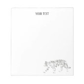 Bloc-note Tigre noir et blanc personnalisé (Devant)