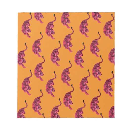 Bloc-note Tigre - Rose Vibrant (Devant)