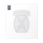 Bloc-note timbre des anciens combattants de la 10e division  (Devant)