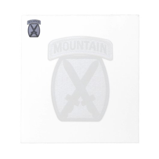 Bloc-note timbre des anciens combattants de la 10e division  (Devant)