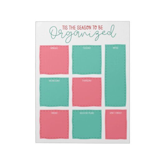 Bloc-note Tis the Season to be Organized Christmas Planner (Tourné)