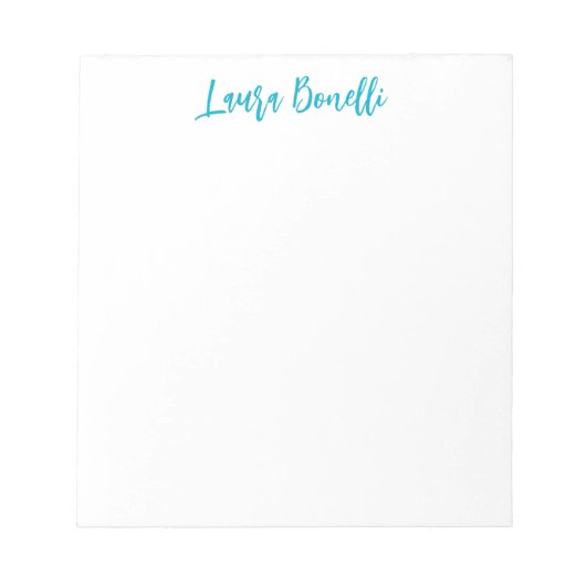 Bloc-note Titre de nom simple écriture manuscrite minimalist (Devant)