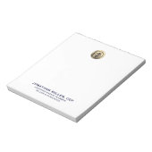 Bloc-note Titre du logo or brossé simple (Tourné)