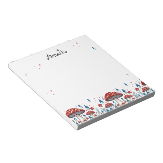 Bloc-note Toadstool Whimsical Personnalisé (Incliné)