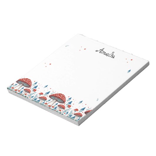 Bloc-note Toadstool Whimsical Personnalisé (Tourné)