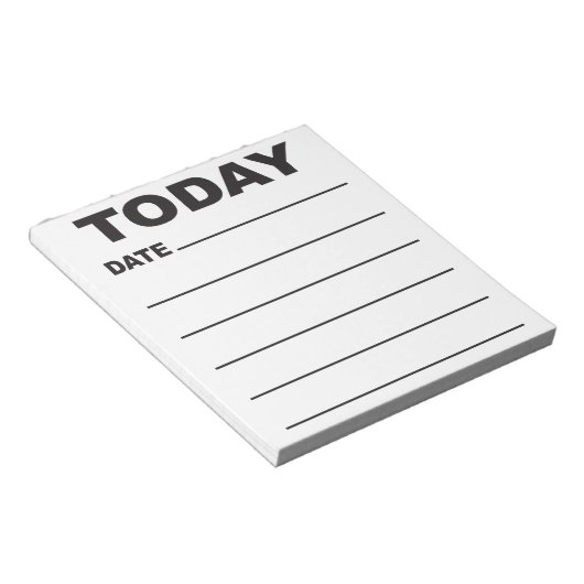 Bloc-note TODAY list large print bold lines for low vision (Incliné)