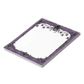 Bloc-note Toile d'araignée gothique violette avec araignées (Tourné)