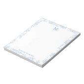Bloc-note Toile de Botanique Classique Monogramme Bleu Franç (Tourné)