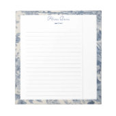 Bloc-note Toile de Jouy ton nom (Devant)