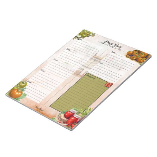 Bloc-note Tomato Paste Meal Planner (Incliné)