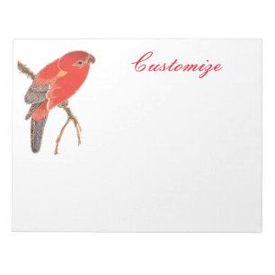 Bloc-note Tonnerre de perroquet rouge tropical