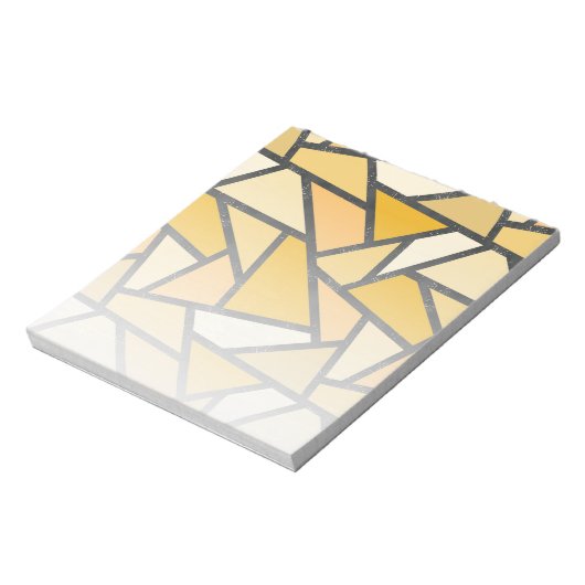 Bloc-note Tons de motif en vitrail jaune (Tourné)