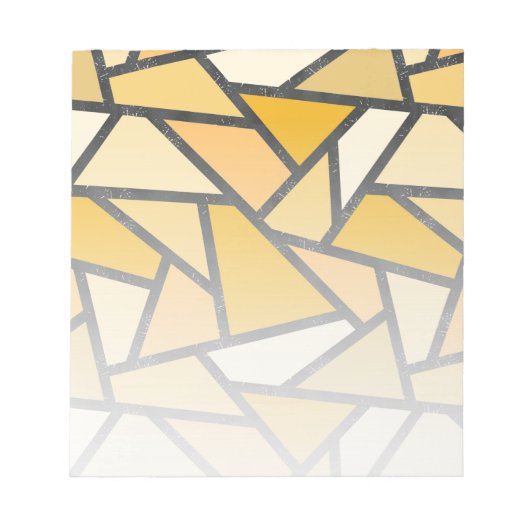Bloc-note Tons de motif en vitrail jaune (Devant)