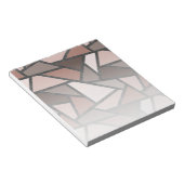 Bloc-note Tons de motif en vitrail marron (Incliné)