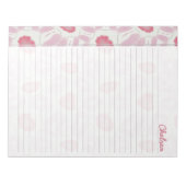 Bloc-note Tons de rose Floral Retro Abstrait Motif (Devant)