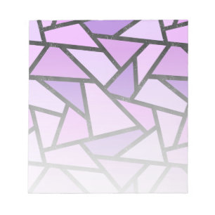 Bloc-note Tons du motif en vitrail lilas