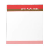 Bloc-note Tons rouges (Devant)