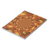 Bloc-note Tons tourbillonnants abstraits orange, marron et v (Tourné)