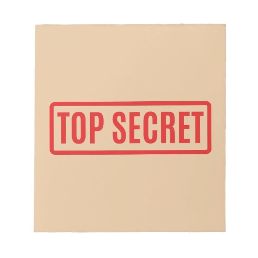 Bloc-note Top Secret (Devant)