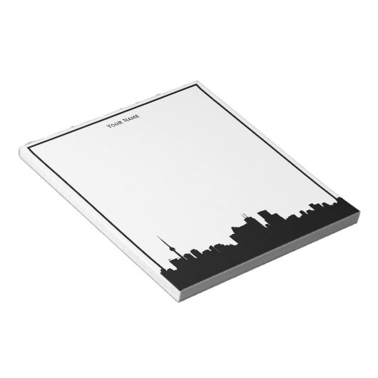 Bloc-note Toronto Canada Skyline Silhouette, do-it-yourself  (Incliné)