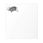 Bloc-note Tortue aquatique noir et blanc (Devant)