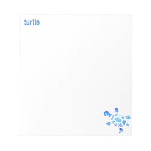 Bloc-note Tortue bleue (Devant)