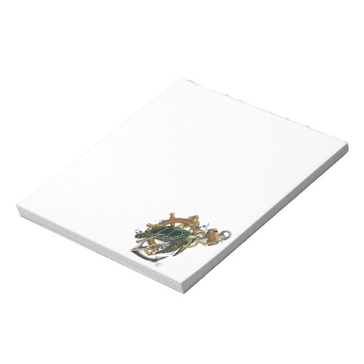 Bloc-note Tortue de mer bleu vert (Tourné)