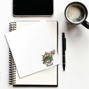 Bloc-note Tortue de mer bleu vert