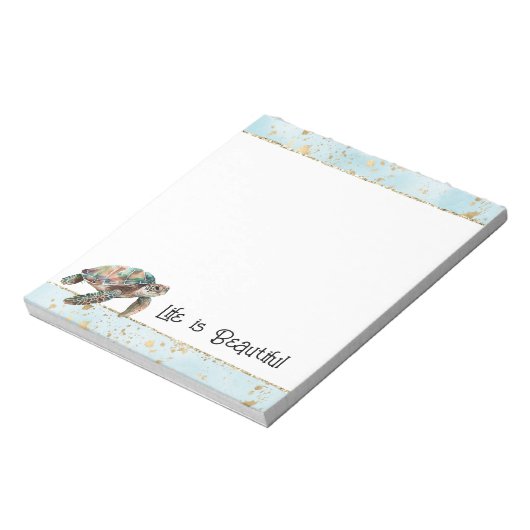 Bloc-note Tortue de mer Gold Dream (Tourné)