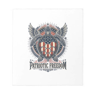 Bloc-note Tortue de mer patriotique