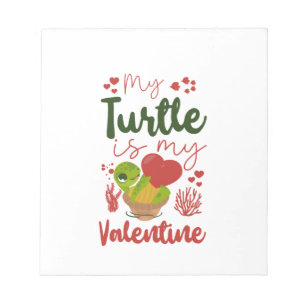 Bloc-note Tortue de mer Tortue de terre Saint Valentin Copie