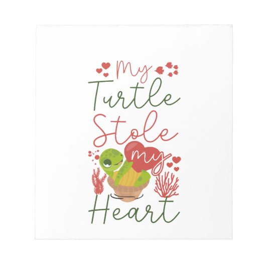 Bloc-note Tortue de mer Tortue de Valentine Copie (Devant)