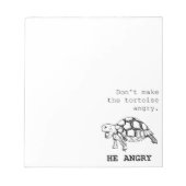 Bloc-note Tortue en colère (Devant)