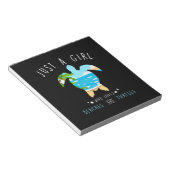 Bloc-note Tortue Juste Une Fille Qui Aime Les Plages Et Les  (Incliné)