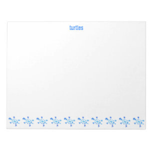 Bloc-note Tortues de l'eau bleue