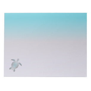 Bloc-note Tortues de mer argentées Beachstyle Minimal