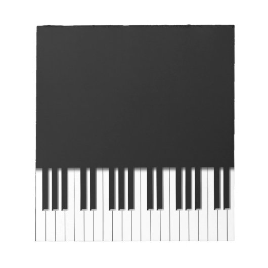 Bloc-note Touches de clavier de piano (Devant)