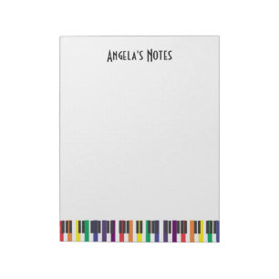 Bloc-note Touches de piano arc-en-ciel