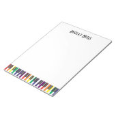 Bloc-note Touches de piano arc-en-ciel (Incliné)