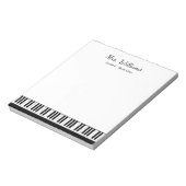 Bloc-note Touches de piano Clavier de l'enseignant de musiqu (Tourné)