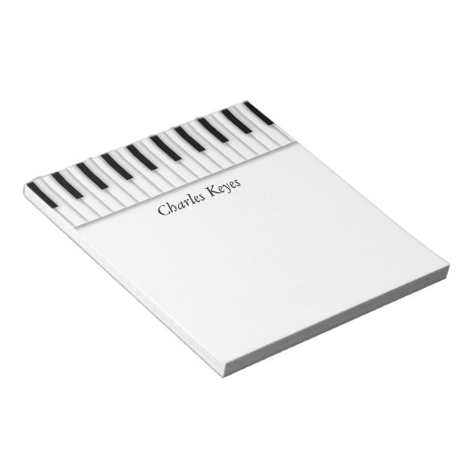 Bloc-note Touches de piano noir blanc (Incliné)