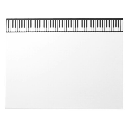 Bloc-note Touches de piano noir et blanc Personnaliser (Devant)