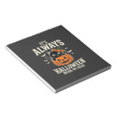 Bloc-note Toujours Halloween Chat Noir Design de Citrouille (Incliné)