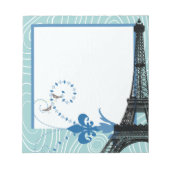 Bloc-note Tour Eiffel Bleu Cute Inséparables de céréales (Devant)