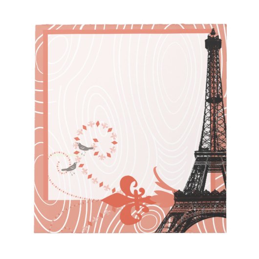 Bloc-note Tour Eiffel Coral Cute Inséparables de céréales (Devant)