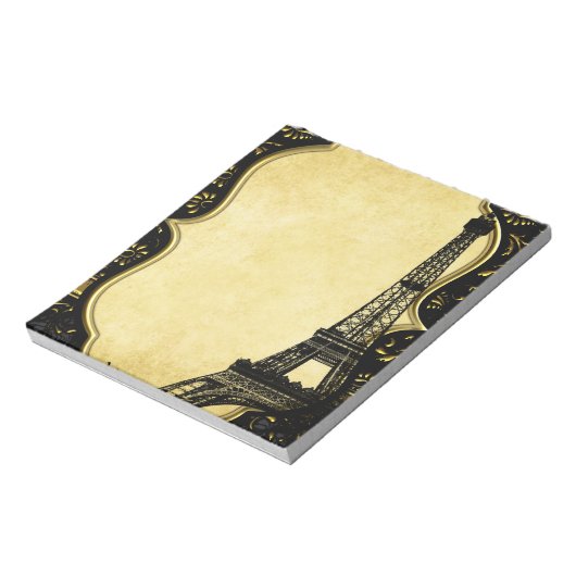 Bloc-note Tour Eiffel Gold et Black Elegance (Tourné)