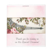 Bloc-note Tour Eiffel Paris Candy Bar Wrapper Party Favorise (Devant)