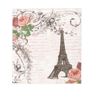 Bloc-note Tour Eiffel Rose rouge