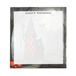 Bloc-note Tour Monogrammé Gothique à Damier Halloween