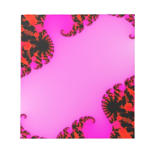 Bloc-note Tourbillons roses (Devant)